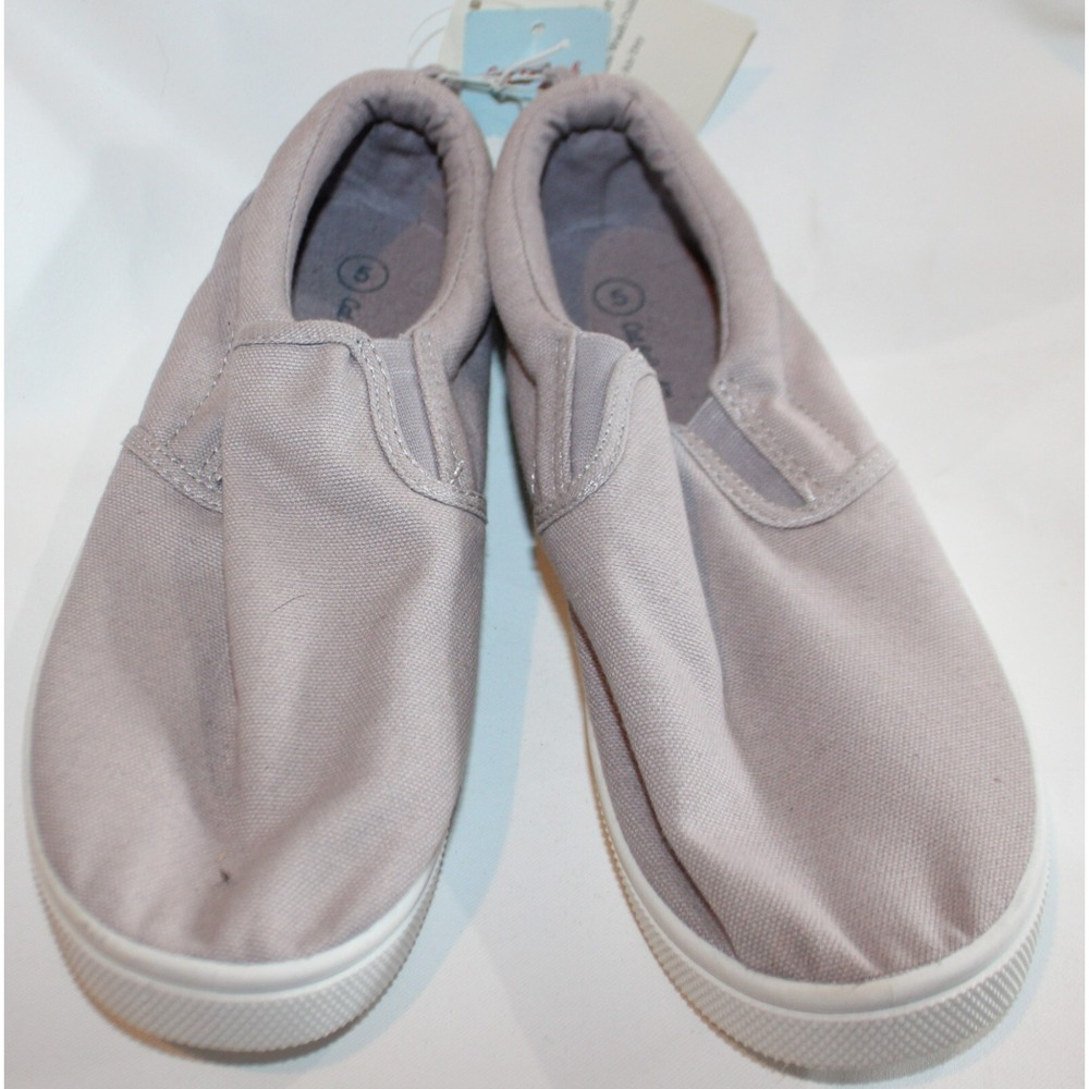 Cat And Jack Blaine Grey Big Boys Casual Shoes Size 5 Slip On NWT